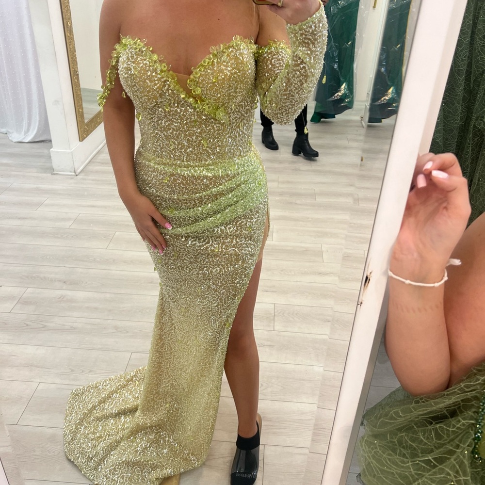 Mock Crystal Sequin Gown